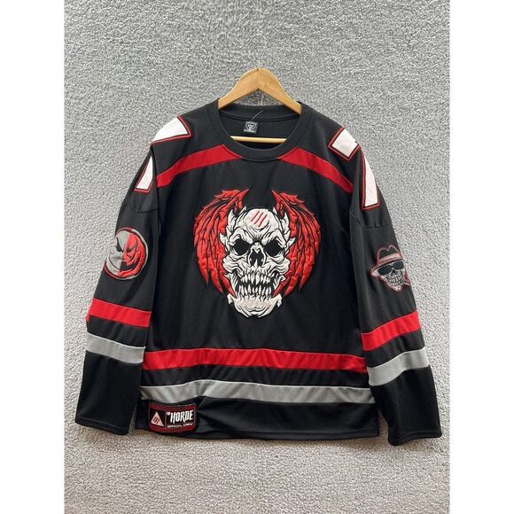 Authentic Mobstyle The Horde #7 Official Crew #3 Castle Hordeskull Jersey Large